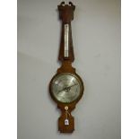 A Victorian barometer b y A P Montegani, Wisbech, in good condition.