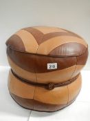 A good vintage leather pouffe