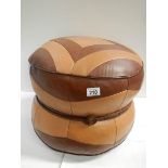 A good vintage leather pouffe