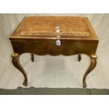 A gilt piano stool, in good condition,