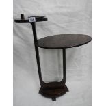 An Edwardian oak smokers stand