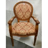 An early 20th century gilded bedroom chair in good clean order,