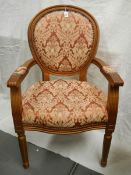 An early 20th century gilded bedroom chair in good clean order,