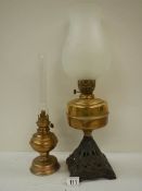 2 Victorian oil lamps