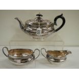 A good 3 piece silver plate tea set.