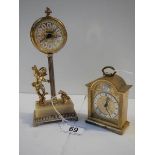 2 good small mantel clocks in working order.