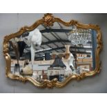 A good oval gilt framed mirror,