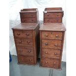 A pair of Victorian bedside cabinets