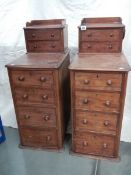 A pair of Victorian bedside cabinets