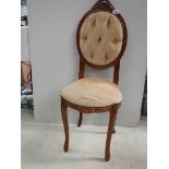 A good Edwardian bedroom chair, seat needs recovering otherwise in good condition,