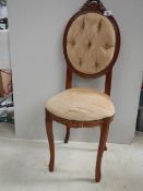 A good Edwardian bedroom chair, seat needs recovering otherwise in good condition,