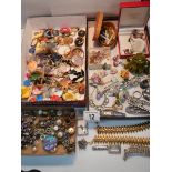 A large mixed lot of costume jewellery.