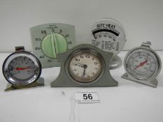 5 193's kitchen timers including Clock Rite Heat etc.