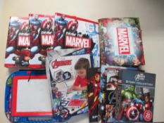 3 folders of How to Draw Marvel magazines, Marvel books,