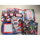 3 folders of How to Draw Marvel magazines, Marvel books,