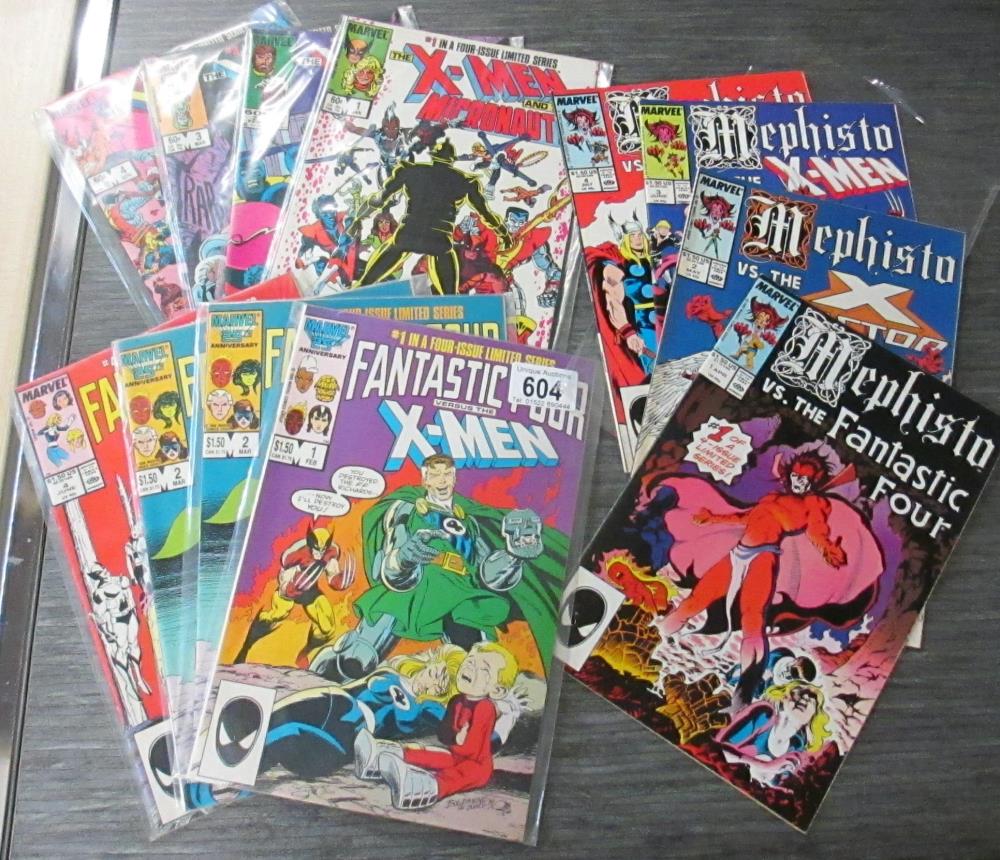 X-Men and the Micronauts 1-4, Mephisto limited series 1-4, Fantastic Four v X-Men 1,2,2,