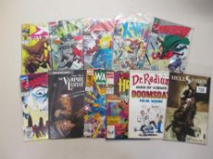 10 1st edition comics in plastic covers including Daredevil, Hero, Spawn, Warlock, Hulk,