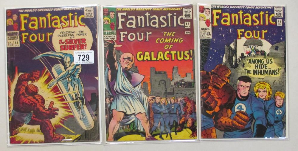 3 early issues of Marvel Fantastic Four 45, 48,