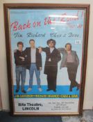 A framed and glazed Ritz Theatre Lincoln poster for Back on the Road Jim Richard Chas and Dave