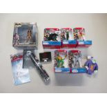 A collection DC superhero toys and ephemera including boxed Schleich Justice League figures,