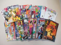 Mixed lot of Marvel, DC and other comics including Superman, Gotham Academy, BadAxe, Warlord,