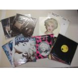 10 Madonna records and LPs including 3 variants of Like a Virgin LP, 3 variants of True Blue album,