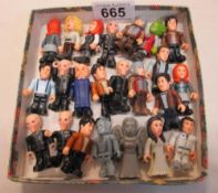 A collection of 23 Doctor Who Character Building micro figures