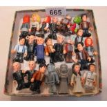 A collection of 23 Doctor Who Character Building micro figures