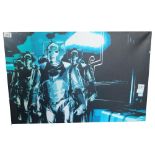 A canvas print of a Cyberman by D3D - Doctor Who canvas measures 32 inches (80cm) wide by 22 inches