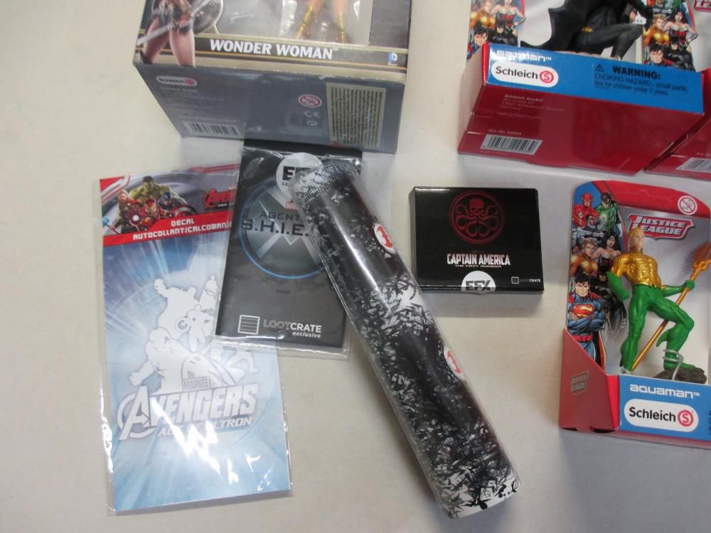 A collection DC superhero toys and ephemera including boxed Schleich Justice League figures, - Image 2 of 3