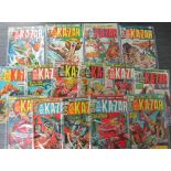 A collection of 15 1970s Bronze Age Ka-Zar Lord of the Jungle comics issues 6-20