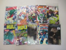 10 1st edition comics in plastic covers including Hell Spawn, Hulk ,