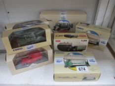 A quantity of boxed Corgi Classics Die cast models