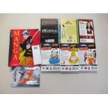 Manga related Manga by Taschen and various Manga books including Attack on Titan, Happu Hustle High,
