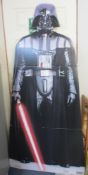 A Star Wars Darth Vader standee 77 inches high (195cm)