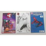 The Amazing Spider-man 001 and 2 Spider-man Deadpool variant cover edition comics