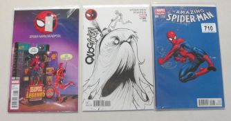 The Amazing Spider-man 001 and 2 Spider-man Deadpool variant cover edition comics