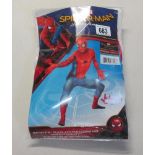 An adult XL Spider-man Homecoming Morpsuit costume