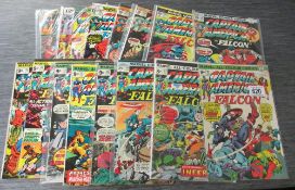 A collection of 15 1970s Captain America comics including 181,182,184,186,187,188,