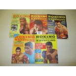 BOXING ILLUSTRATED & WRESTLING NEWS Bundle 5 mags from 1962 inc November featuring Cassius Clay