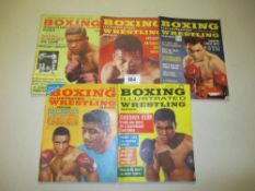 BOXING ILLUSTRATED & WRESTLING NEWS Bundle 5 mags from 1962 inc November featuring Cassius Clay