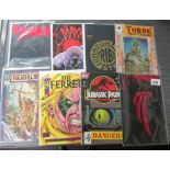 8 first issue nmber 1 comics including Turok, Jurassic Park, Warlord, Tribe, Maxx,