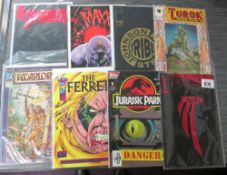 8 first issue nmber 1 comics including Turok, Jurassic Park, Warlord, Tribe, Maxx,