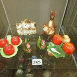 5 novelty cruet sets including kangaroo with joey's, dogs etc.