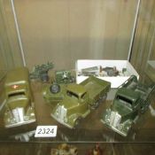A collection of Britain's post war military vehicles with figures,.