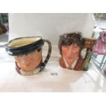 2 Royal Doulton character jugs - Tony Weller and Romeo.