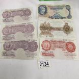 6 old bank notes being 4 x 10/-.