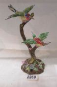 An early Vista Alegra porcelain humming bird group.