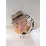 A Royal Doulton character jug 'Jimmy Durante', D6708. In good condition.