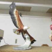 A Kaiser limited edition (1415/3000) hand-painted figure of a Bald Eagle by Wolfgang Gawantka (A/F)